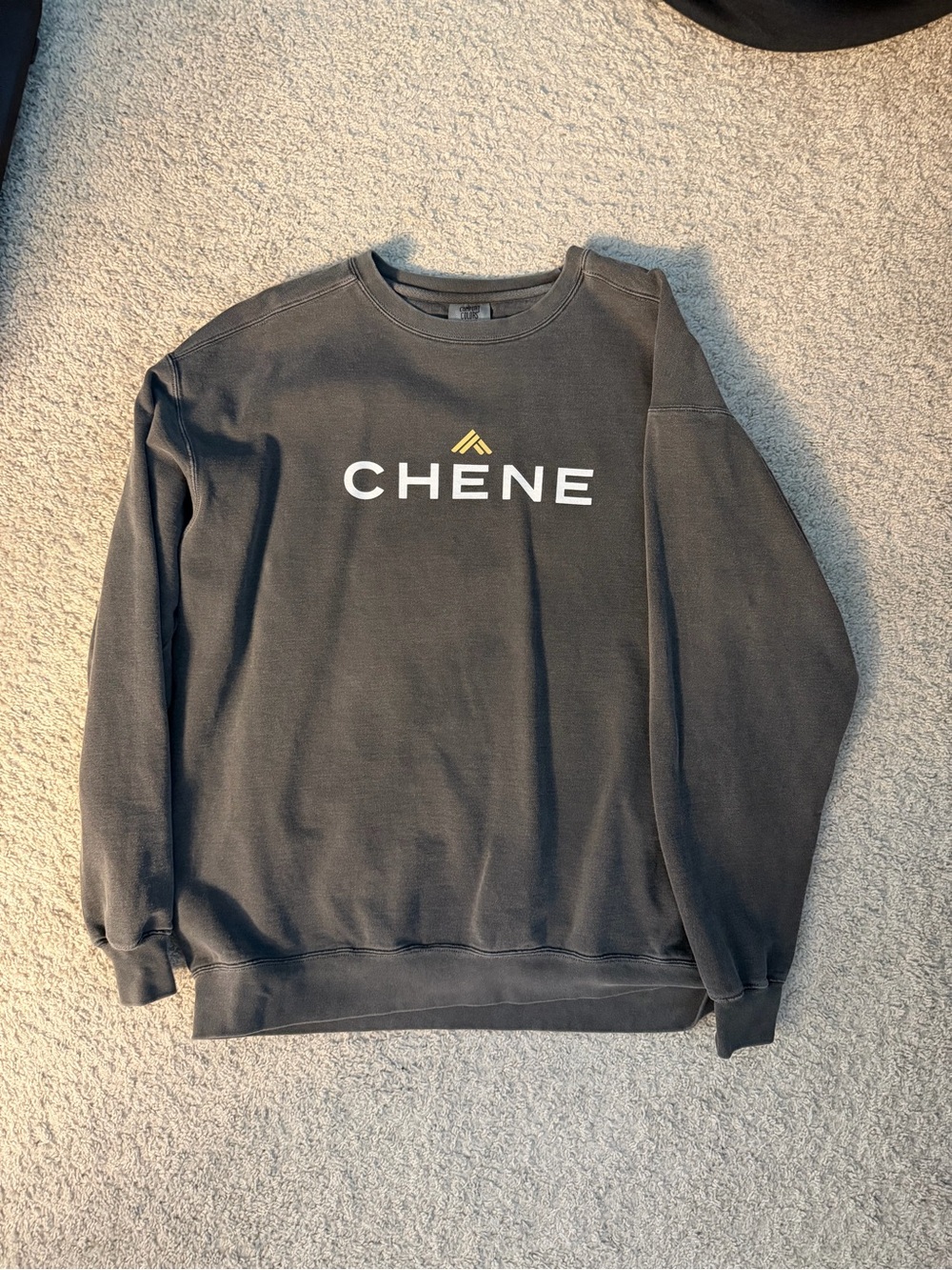 Men's Black Chene Crewneck Sweater